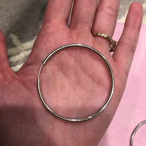 Sterling silver hoop earrings